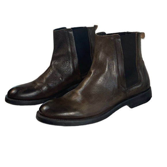 Men’s Bacco Bucci Rustic Italian Leather Chelsea Boots. Size 9.5 GUC - Picture 6 of 14